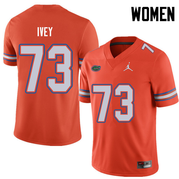 Jordan Brand Women #73 Martez Ivey Florida Gators College Football Jerseys Sale-Orange